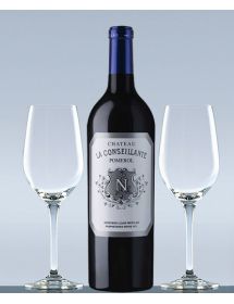Coffret vin Bordeaux Pomerol Château La Conseillante 2009 et 2 verres de dégustation