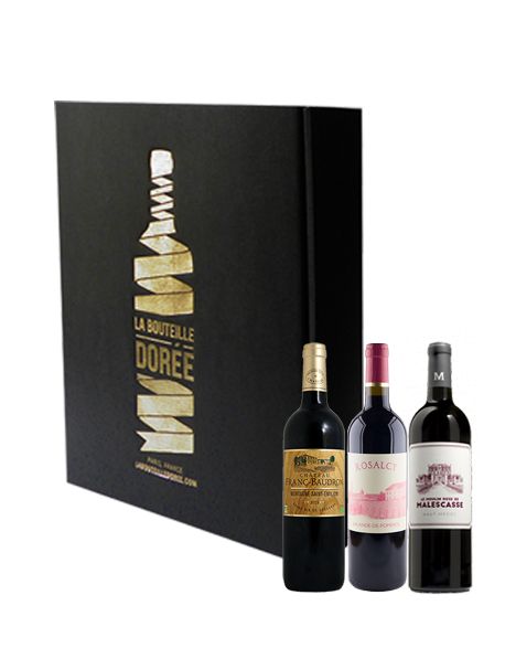 COFFRET VIN DE BORDEAUX 3 BOUTEILLES ROUGE AOC SAINT-ÉMILION GRAND CRU