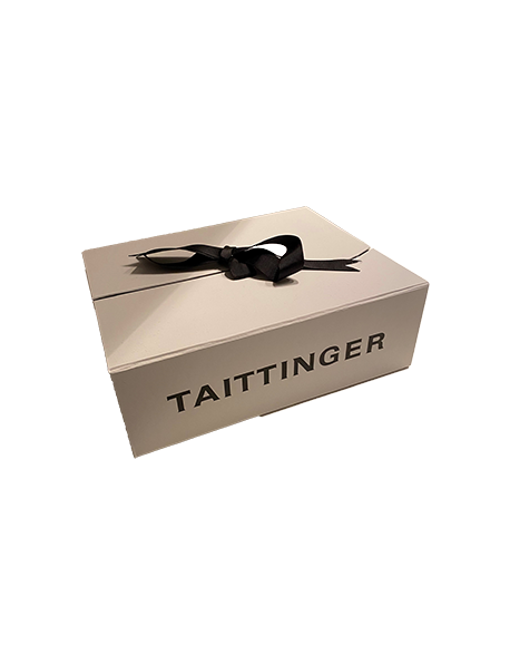 Coffret Champagne Taittinger Rosé et 2 flûtes
