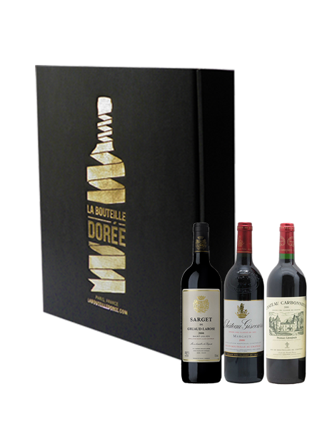Coffret vin rouge Bordeaux Millésime 2000 3 bouteilles