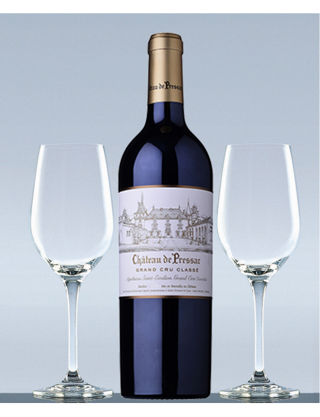 Coffret vin Saint-Emilion Grand Cru Classé et 2 verres de dégustation Coffret vin Saint-Emilion Grand Cru Classé et 2 verres de dégustation