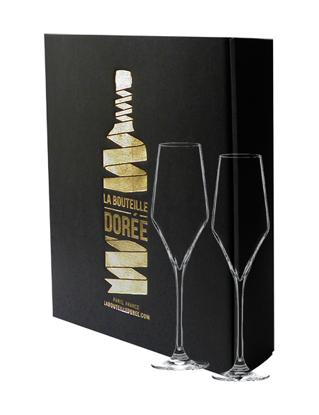 Coffret cadeau champagne Taittinger Brut Prestige 2 flutes