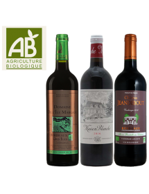 Coffret vin Bordeaux Agriculture Biologique 3 bouteilles