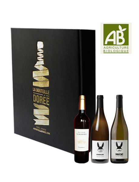 Coffret vin blanc cépages rares et oubliés Agriculture Biologique Sélection 3 bouteilles