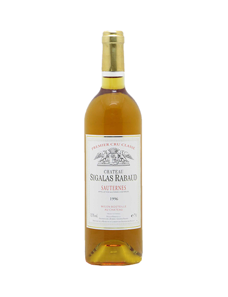 Château Sigalas Rabaud 1er Grand Cru Classé Sauternes Blanc liquoreux 1996