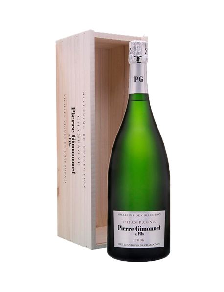 Champagne Gimonnet Brut Extra Blanc de blancs Millésime de Collection 2006 Magnum - Coffret bois
