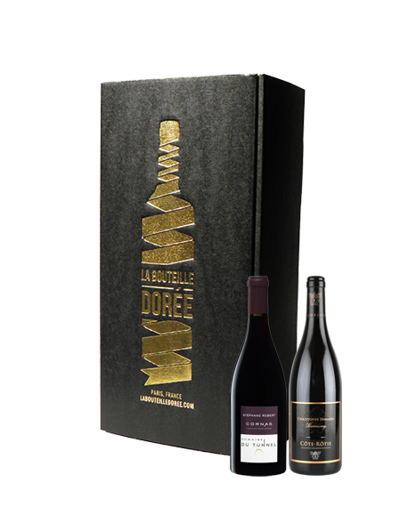 Coffret Vin Rouge Rhône Cornas et Côte-Rôtie 2 bouteilles