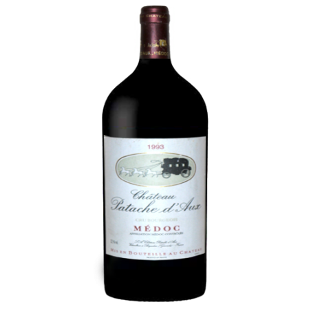 Château Patache d'Aux Médoc Cru Bourgeois Rouge 1993 Double-Magnum 3 litres - Caisse Bois d'origine d'1 Double-Magnum