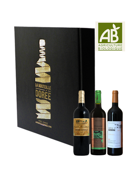 Coffret vin Bordeaux Rouge Découverte 3 bouteilles - BIO