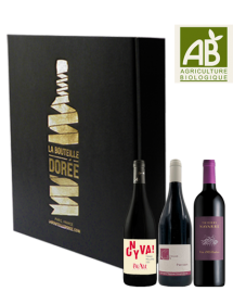 Coffret vin rouge cépages rares et oubliés Agriculture Biologique 3 bouteilles