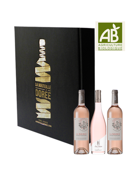Coffret vin rosé Provence Sélection Agriculture Biologique 3 bouteilles