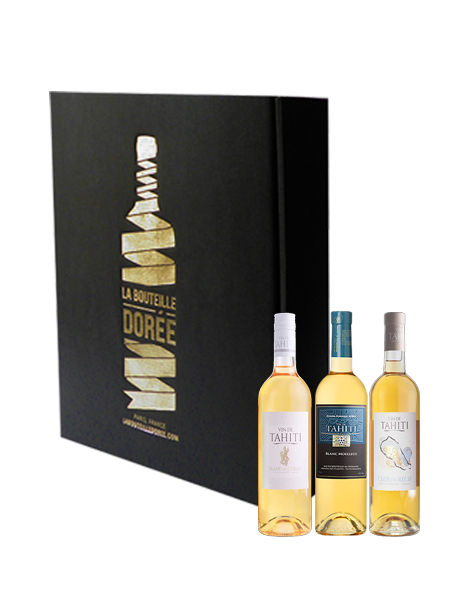 COFFRET VIN TAHITI 3 bouteilles Blanc sec et moelleux - En stock