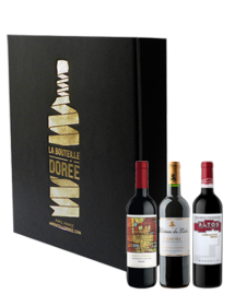 Coffret vin rouge cépage Malbec 3 bouteilles