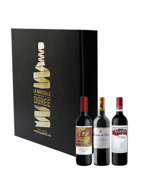 Coffret vin rouge cépage Malbec 3 bouteilles