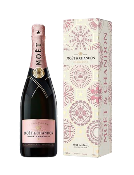 Champagne Moët et Chandon Rosé Impérial - Avec étui de fin d'année 2023