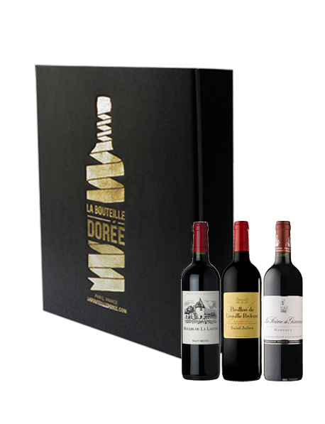 Coffret vin Bordeaux Médoc Seconds vins 3 bouteilles