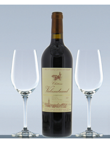 Coffret vin Saint-Emilion 1er Grand Cru Classé et 2 verres de dégustation