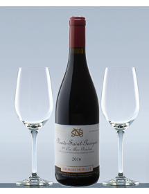 Coffret vin Bourgogne Nuits-Saint-Georges 1er Cru et 2 verres de dégustation