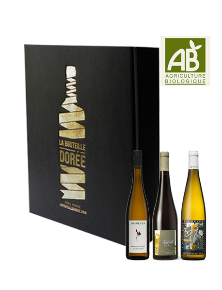 Coffret vin Alsace Agriculture Biologique Sélection 3 bouteilles