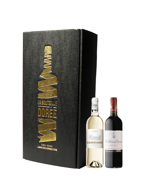 Coffret vin Bordeaux Rouge et Blanc Médoc Sélection 2 bouteilles