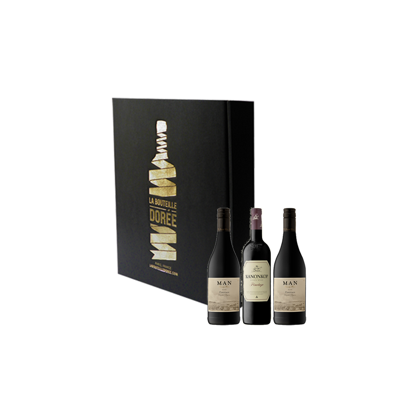 Coffret vin rouge cépage Pinotage Afrique du Sud 3 bouteilles