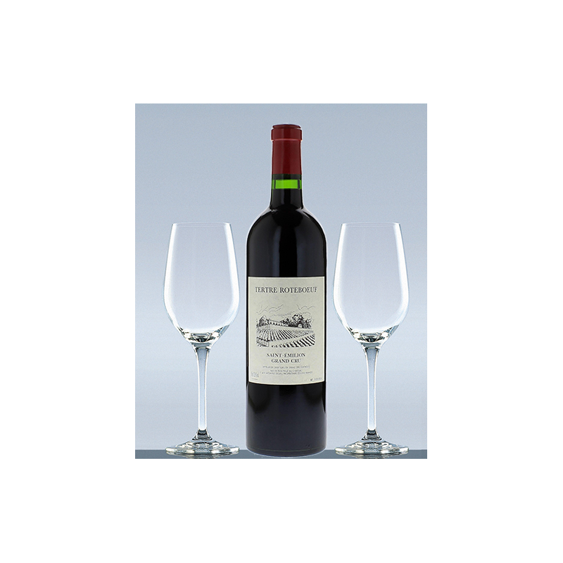 Coffret vin Saint-Emilion Grand Cru Classé et 2 verres de dégustation