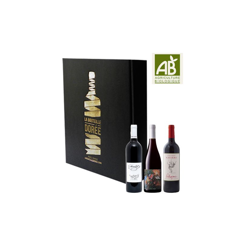 Coffret vin rouge cépages rares et oubliés Agriculture Biologique 3 bouteilles