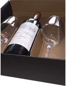 Coffret vin Pomerol Château Gazin 2008 et 2 verres de dégustation