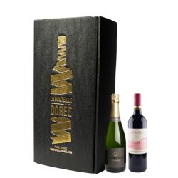 Coffret Champagne et Vin Bordeaux rouge 2 bouteilles