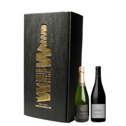 Coffret Champagne et Vin Rhône rouge 2 bouteilles