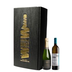 Coffret Champagne et Vin Bordeaux Graves Blanc 2 bouteilles