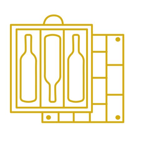 Caisse Bois d'origine de 3 Magnums