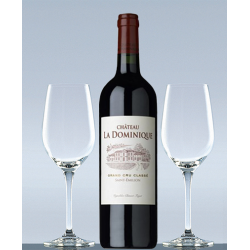 Coffret vin Saint-Emilion Grand Cru Classé et 2 verres de dégustation