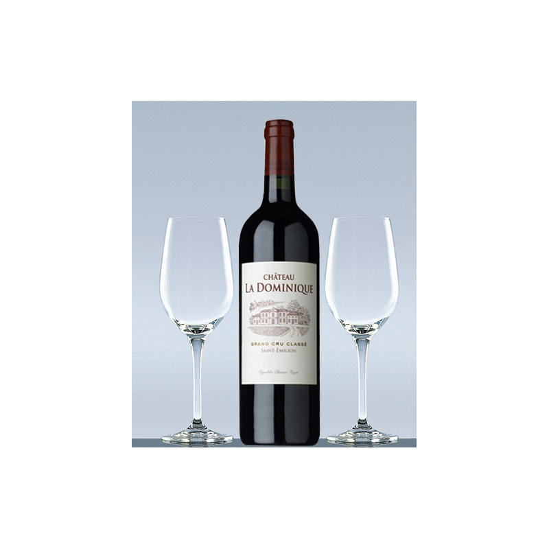 Coffret vin Saint-Emilion Grand Cru Classé et 2 verres de dégustation