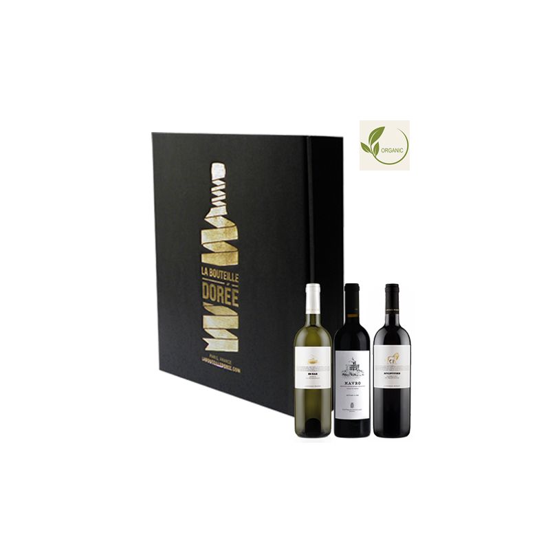 Coffret Vin Grèce Agriculture Biologique Sélection 3 bouteilles