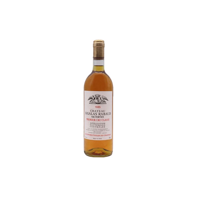 Château Sigalas Rabaud 1er Grand Cru Classé Sauternes Blanc liquoreux 1985