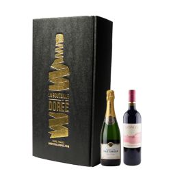 Coffret Champagne et Vin Bordeaux Rouge 2 bouteilles