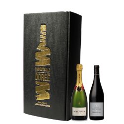 Coffret Champagne Bollinger et Vin Rhône Rouge 2 bouteilles
