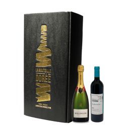 Coffret Champagne Bollinger et Vin Bordeaux Graves Rouge 2 bouteilles