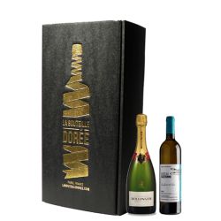 Coffret Champagne Bollinger et Vin Bordeaux Graves Blanc 2 bouteilles