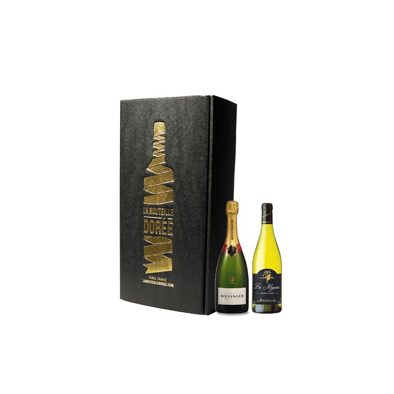 Coffret Champagne Bollinger et Vin Loire Blanc 2 bouteilles