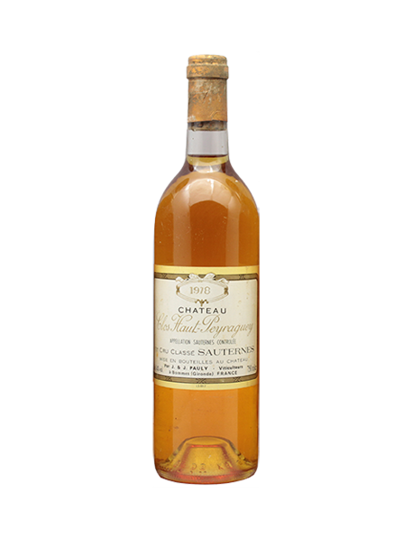 Château Clos Haut-Peyraguey 1er Grand Cru Classé Sauternes Blanc liquoreux 1978
