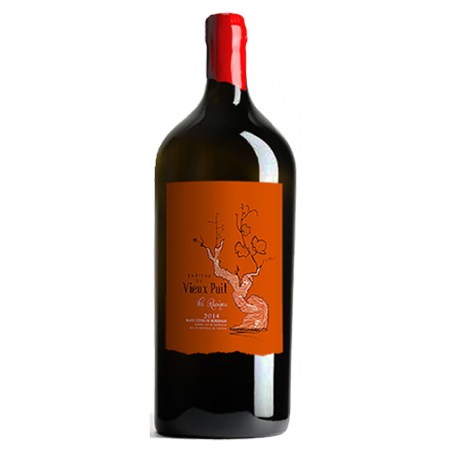 Château du Vieux Puit Blaye-Côtes-de-Bordeaux Les Racines Rouge 2014 Double-Magnum 3 litres - Caisse Bois d'origine