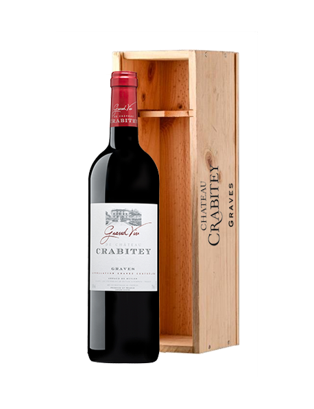 Château Crabitey Graves Rouge - Caisse Bois d'origine