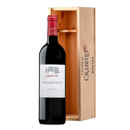 Château Crabitey Graves Rouge - Caisse Bois d'origine