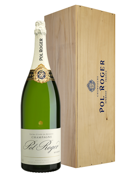 Champagne Pol Roger Brut Balthazar 12 litres - Caisse Bois d'origine d'1 Salmanazar