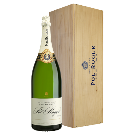 Champagne Pol Roger Brut Balthazar 12 litres - Caisse Bois d'origine d'1 Salmanazar