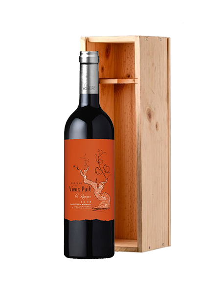 Château du Vieux Puit Les Racines Blaye Côtes de Bordeaux Rouge 2014 Double-Magnum 3 litres - Caisse Bois d'origine