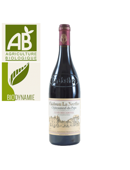 Château La Nerthe Châteauneuf-du-Pape Cuvée des Cadettes Rouge 2009 - Caisse Bois d'origine d'1 Jéroboam