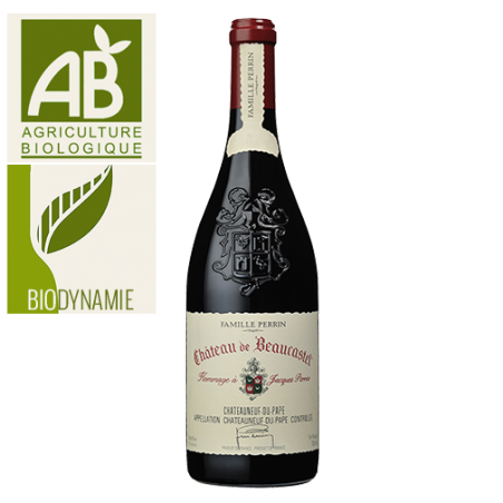 Château de Beaucastel Châteauneuf-du-Pape Hommage à Jacques Perrin Rouge 2013 Jéroboam 3 litres - Caisse Bois d'origine